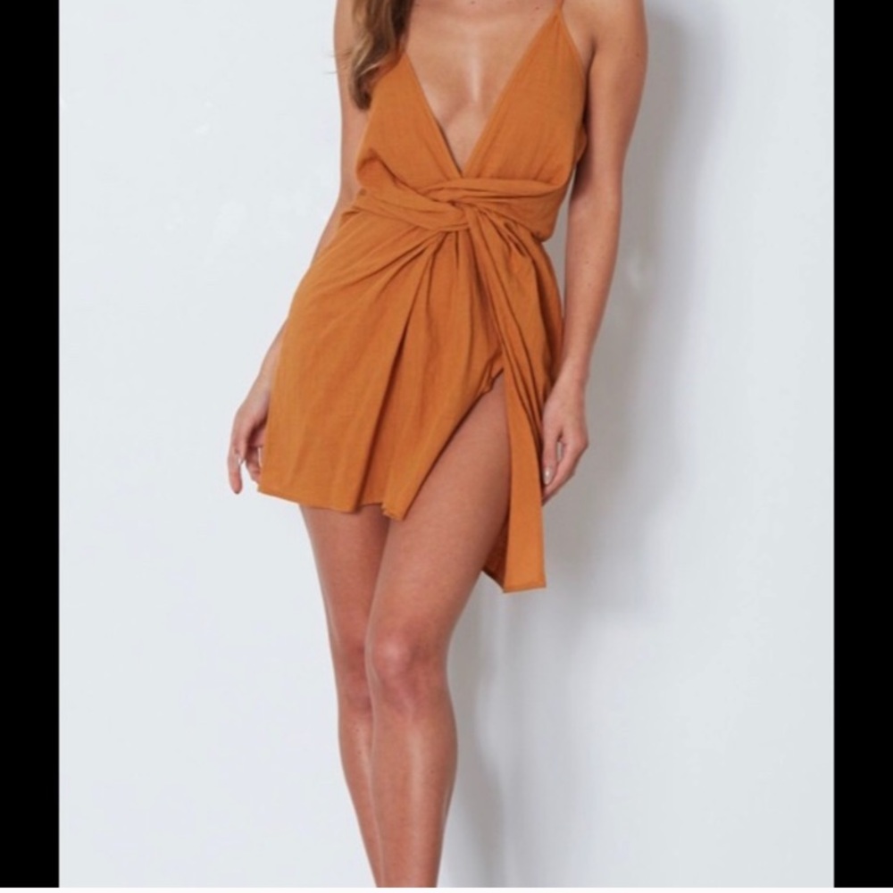 Burnt orange summer dress